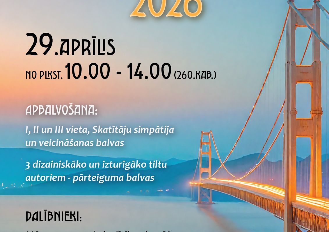 Alternatīvā inženierzinātņu olimpiāde “Zelta vārtu tilts – 2026”