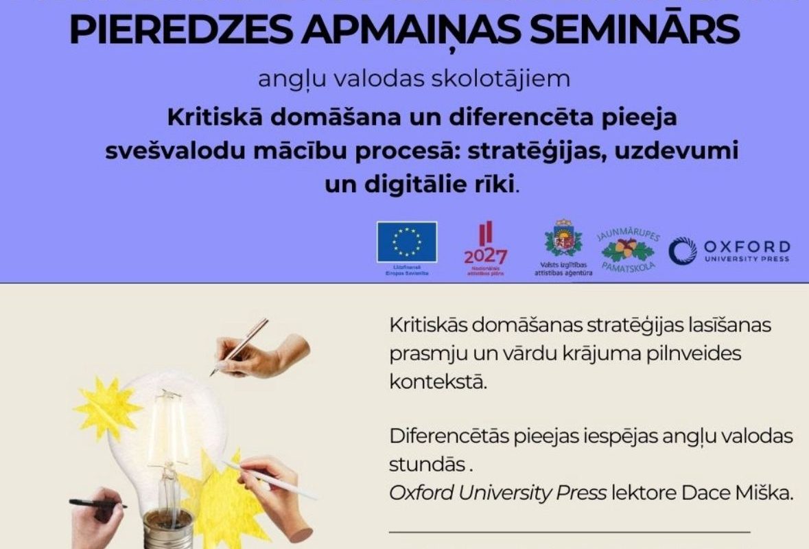 Pavasara kursi – seminārs angļu valodas skolotājiem