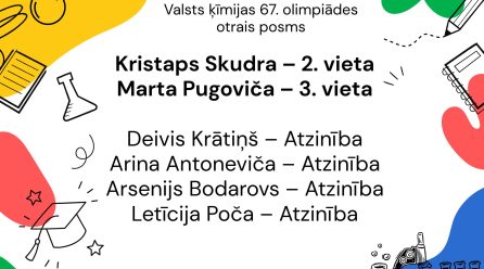 Lepojamies ar sasniegumiem ķīmijas olimpiādē