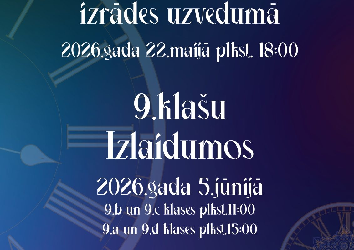 Ielūgums vecākiem uz Izlaidumu un izrādi – 2026