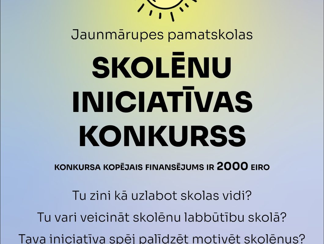 Piesaki savu ideju skolēnu iniciatīvu konkursam!