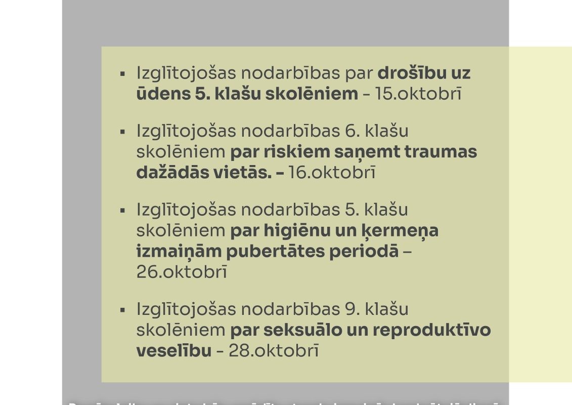 Veselības veicināšanas nodarbības skolā