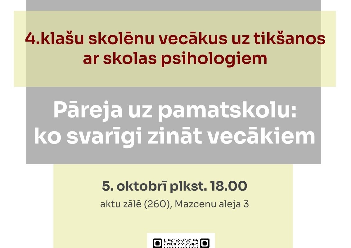 4.klašu vecāku tikšanās ar skolas psihologu