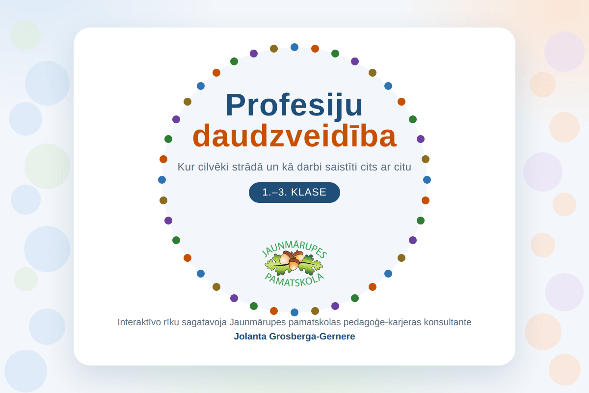 Interaktīvs metodiskais materiāls “Profesiju daudzveidība”