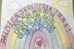 #Attālinātasmācības Skolnieki uzmundrina skolotājus