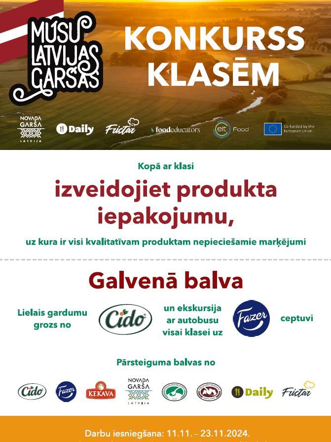 Izglītojoši-radošs konkurss “Mūsu Latvijas garšas 2024” ietvaros