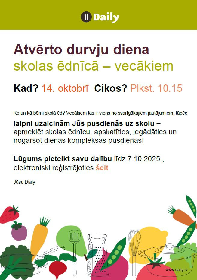 “Atvērtās durvis 2025″skolas ēdnīcā