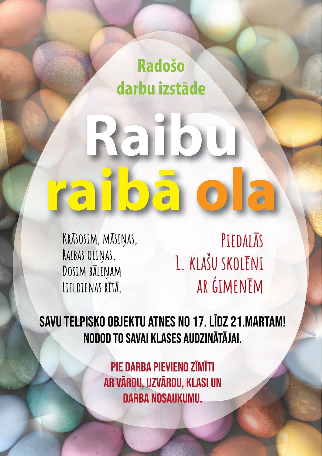 Radošā izstāde “Raibu raibā ola”