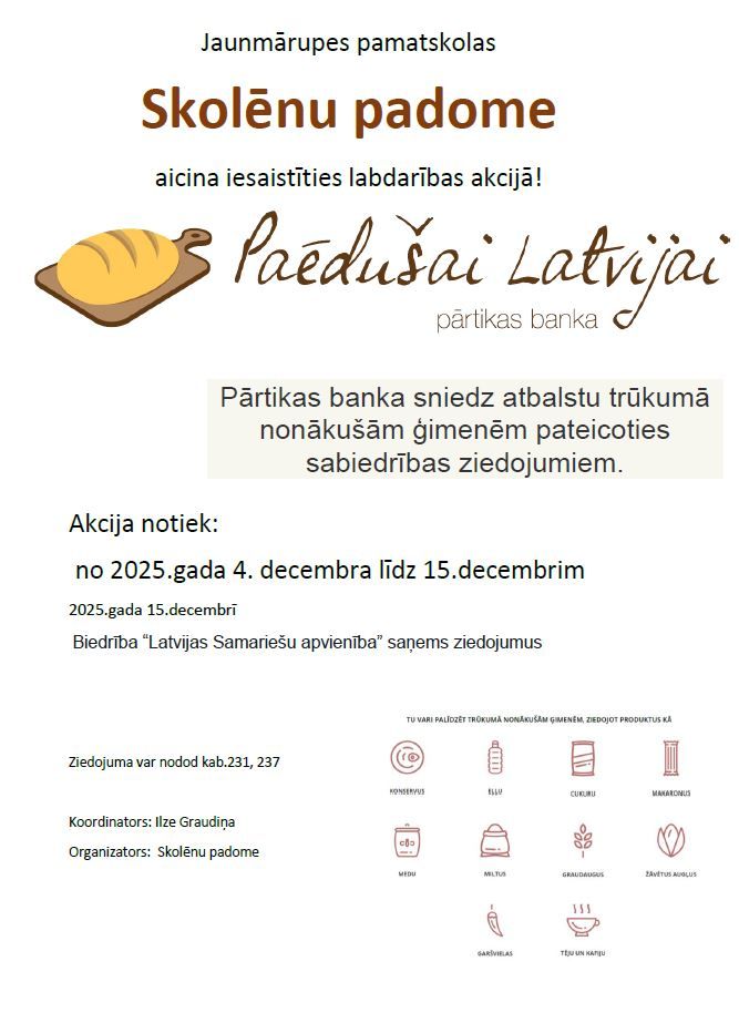 Iesaisties akcijā “Paēdušai Latvijai”