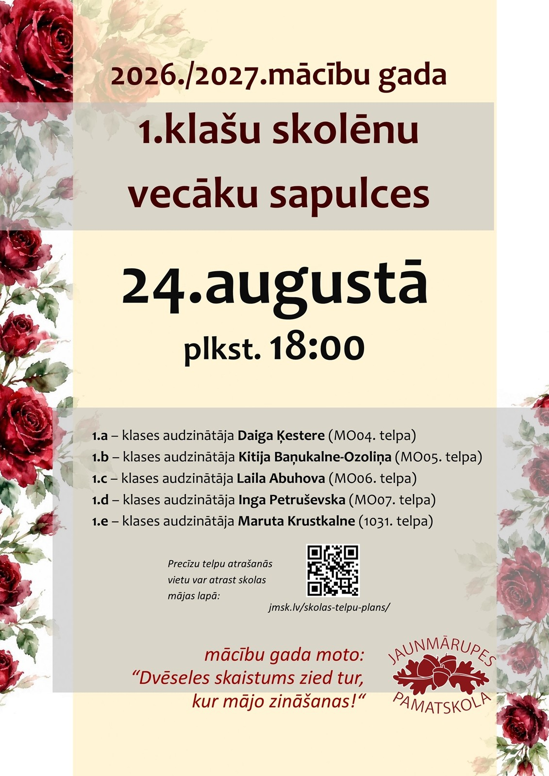 1.klašu skolēnu vecāku sapulces