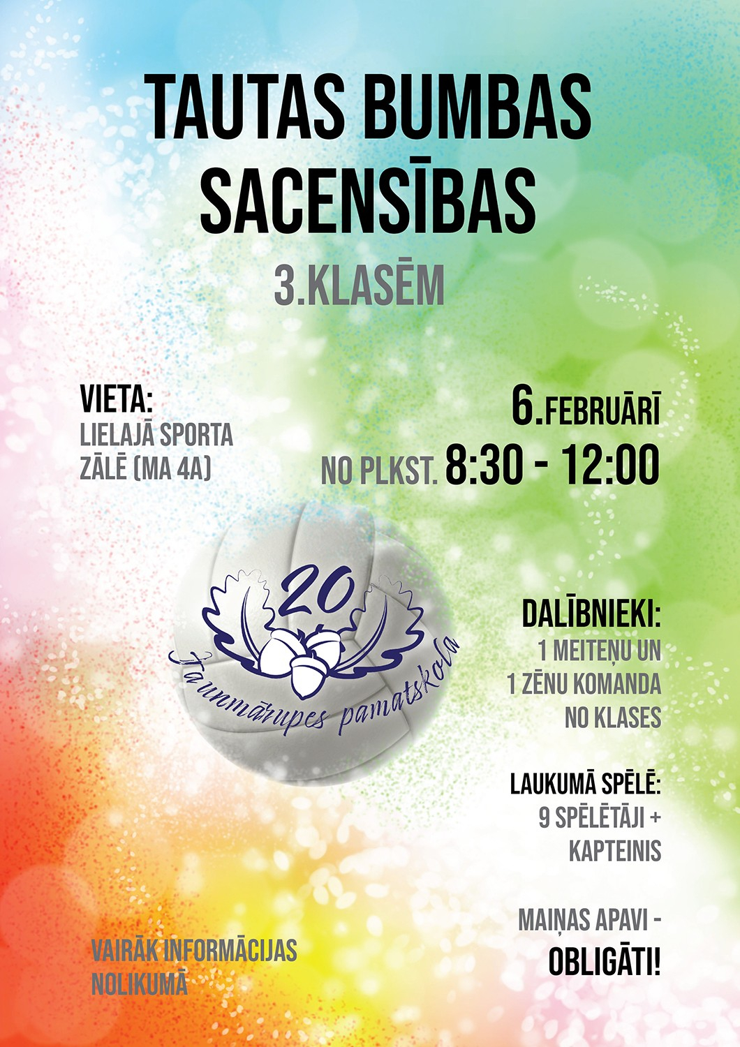 Tautas bumbas sacensības 3.klasēm 2026