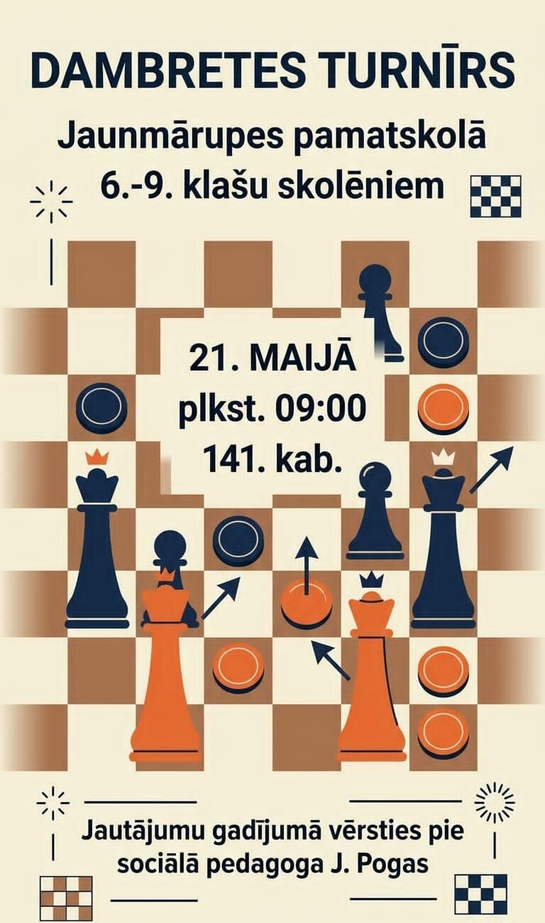 Dambretes turnīrs 6.-9. klasēm